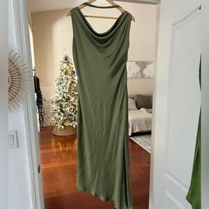 Commense Olive Green Maxi Dress